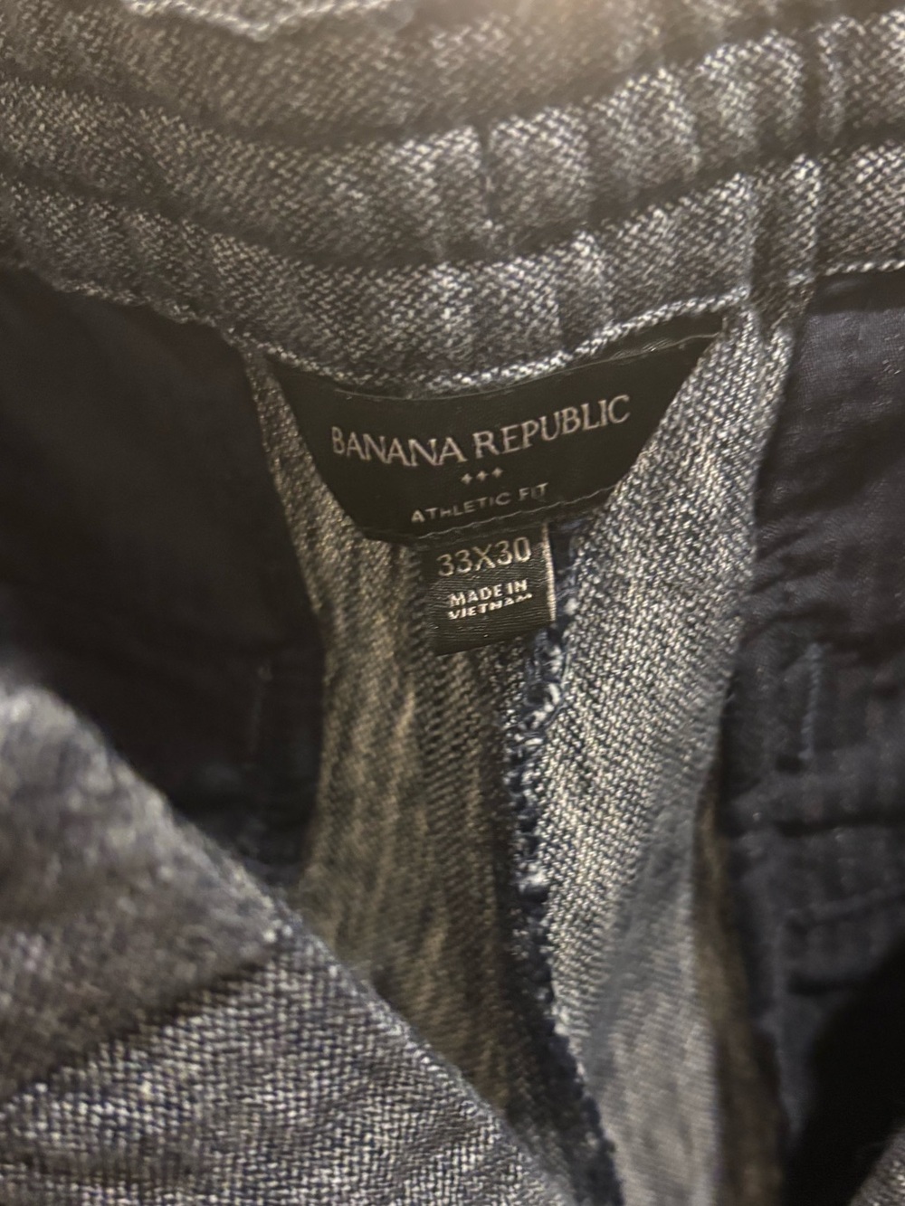 Banana Republic Men's Blue Chambray Chinos - Picture 2 of 3